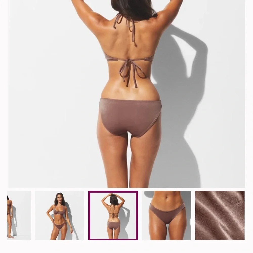 SKIMS Velvet Brown Bikini Bottom